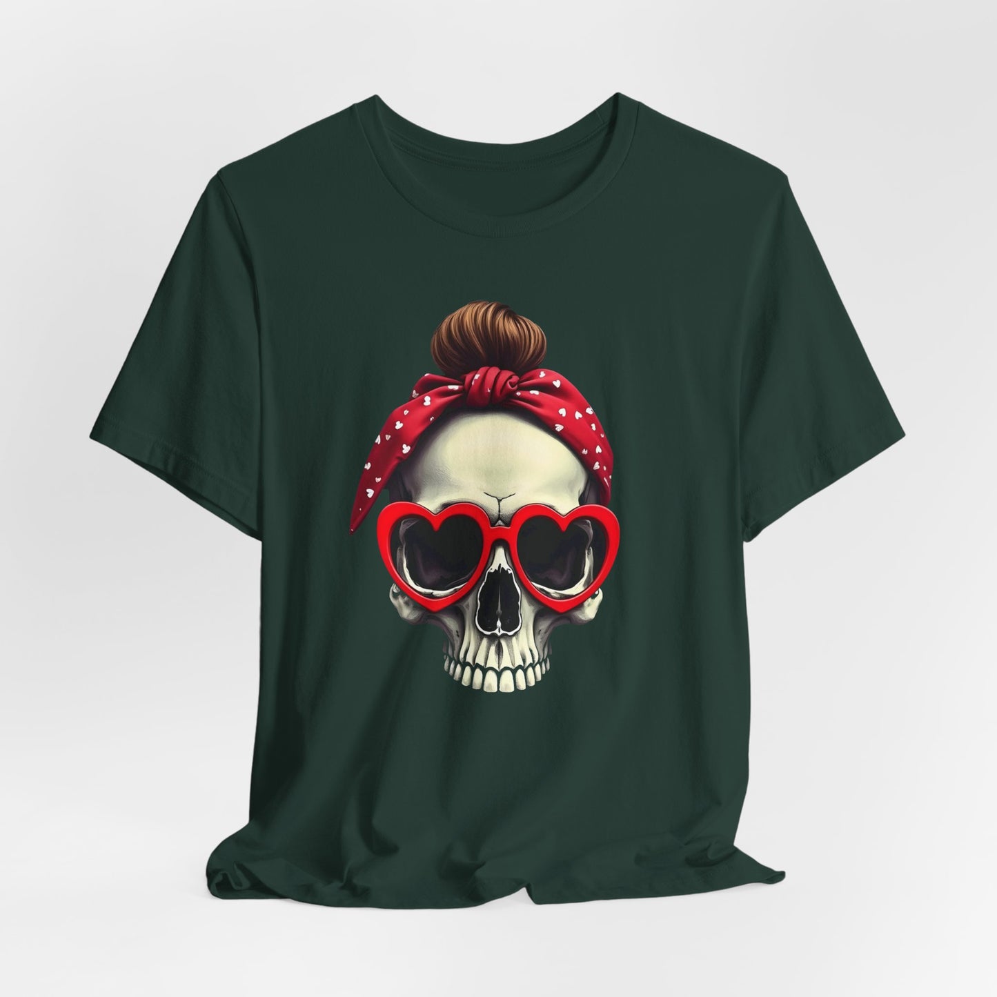 Red Bandana Skull Lover Shirt