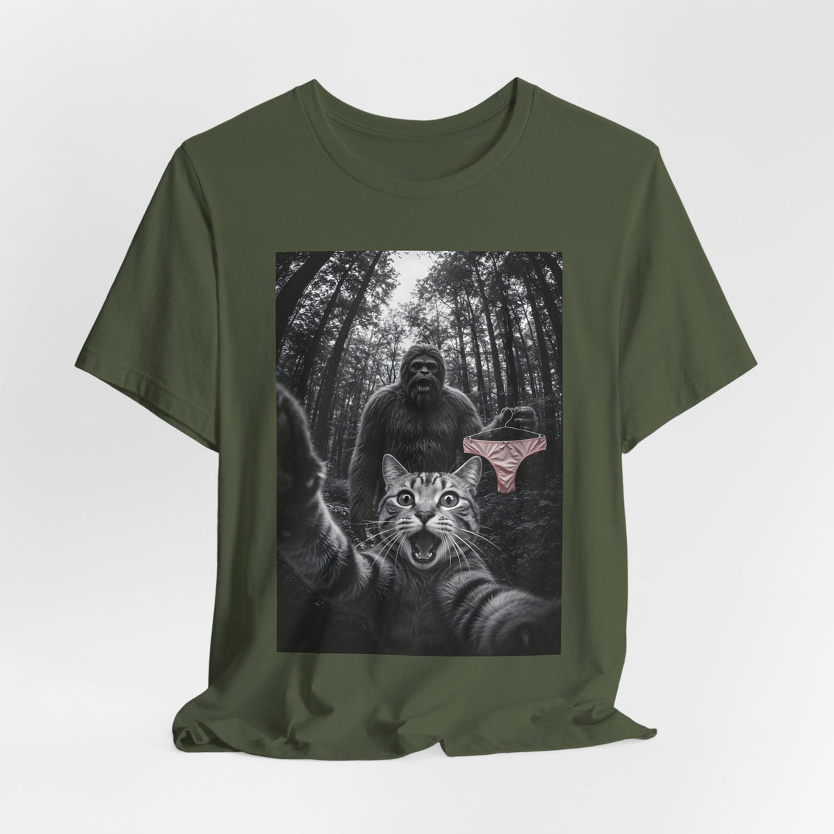 Funny Cat & Big Foot Shirt