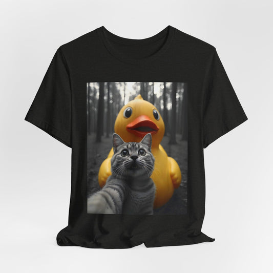 Funny Cat Selfie Rubber Duck Shirt