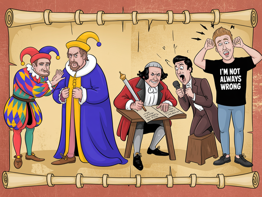 The History of Offensive Humor: From Court Jesters to T-Shirts
