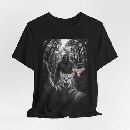Funny Cat & Big Foot Shirt