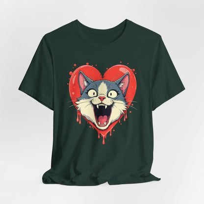 Vampire Cat Heart Shirt