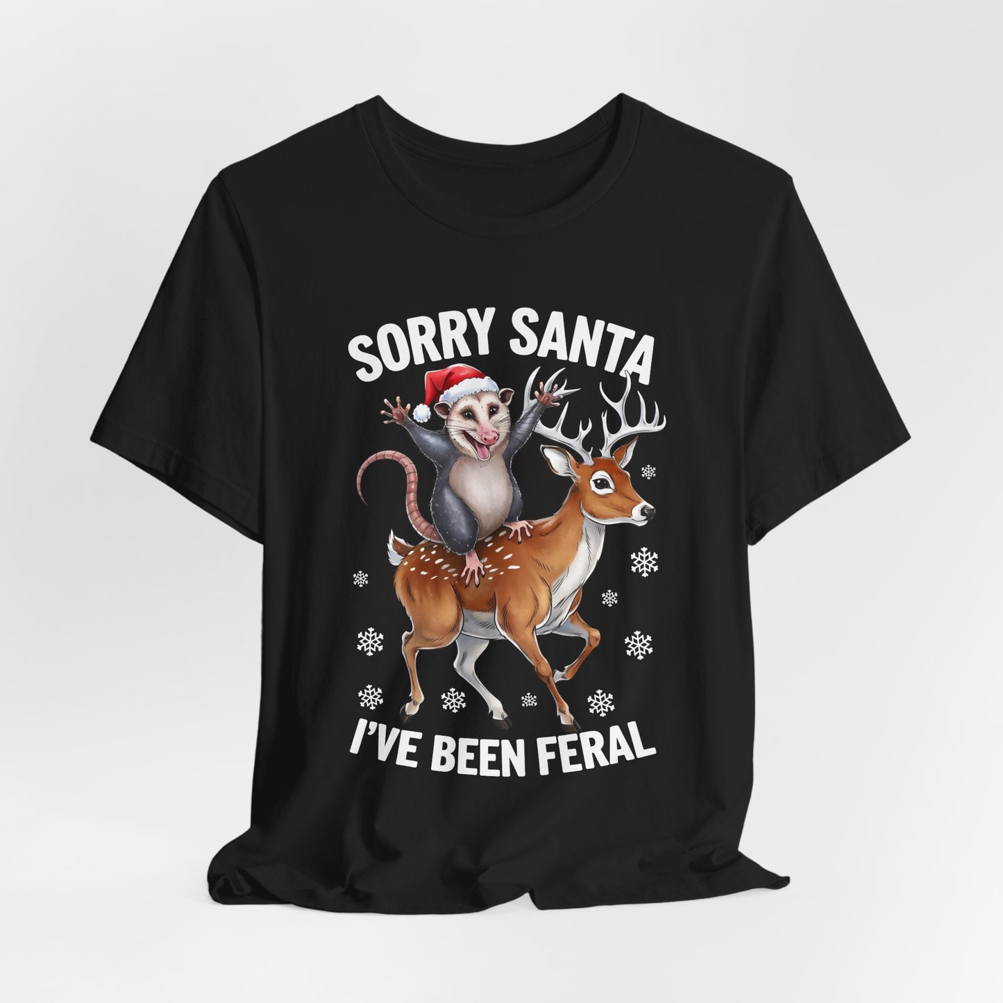 Sorry Santa I've Been Feral Opossum Shirt