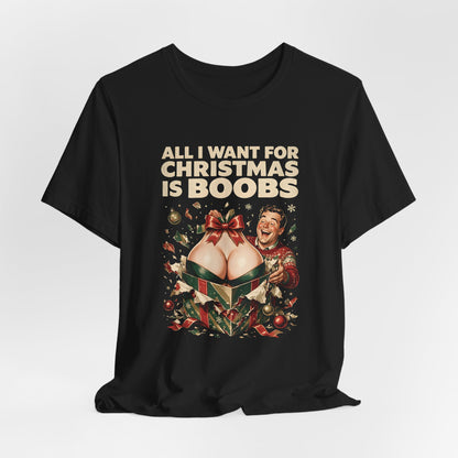 All I Want for Christmas Is Boobs Shirt