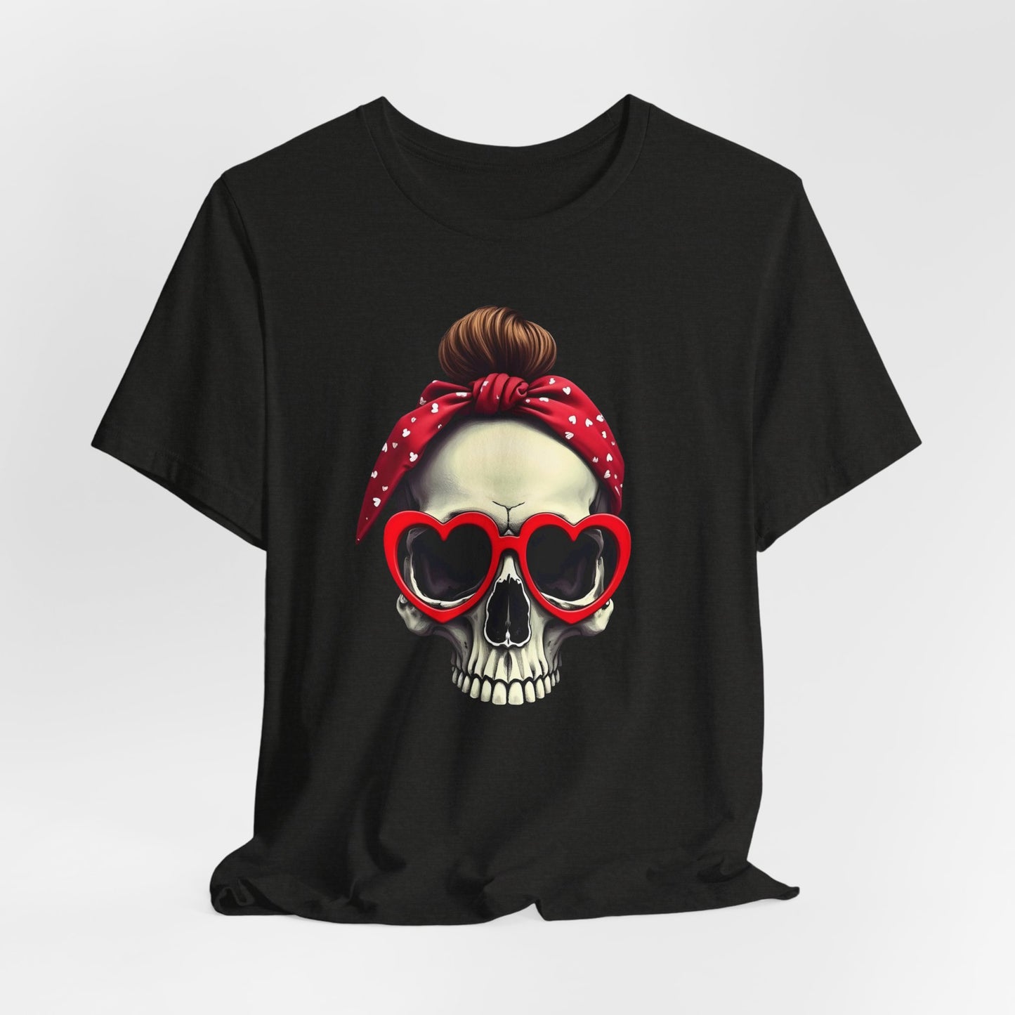 Red Bandana Skull Lover Shirt