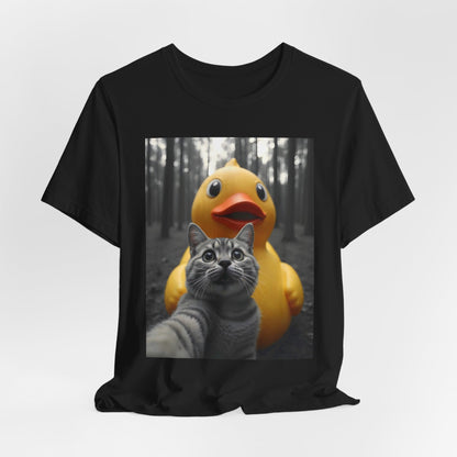 Funny Cat Selfie Rubber Duck Shirt