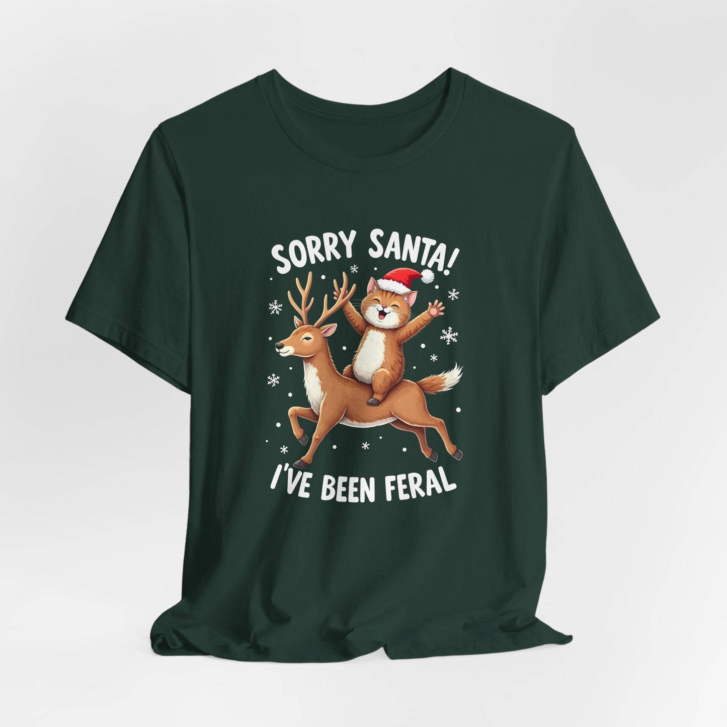 Sorry Santa I've Been Feral Cat Shirt