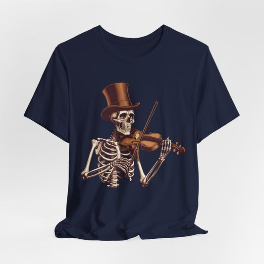 Skeleton Playing Violin Halloween Shirt