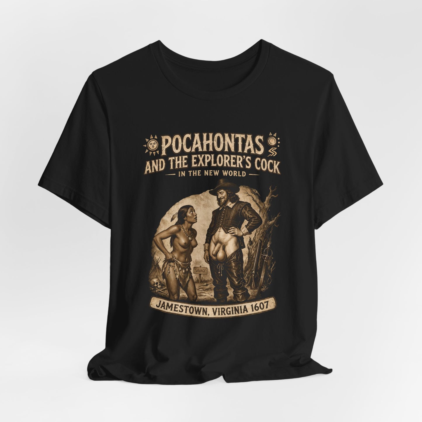 Pocahontas And The Explorer's Cock Shirt