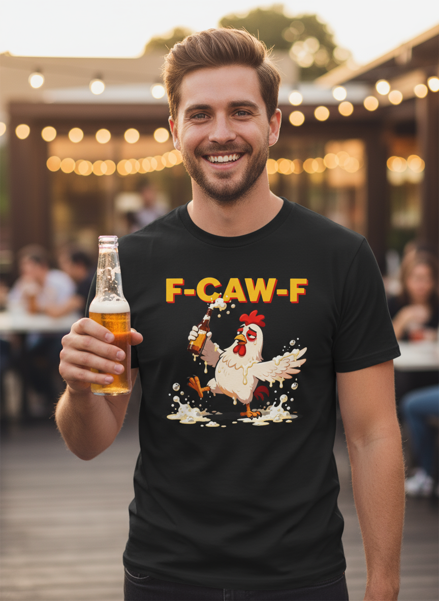 F-CAW-F Drunk Rooster Shirt