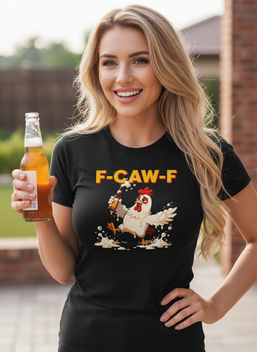 F-CAW-F Drunk Rooster Shirt