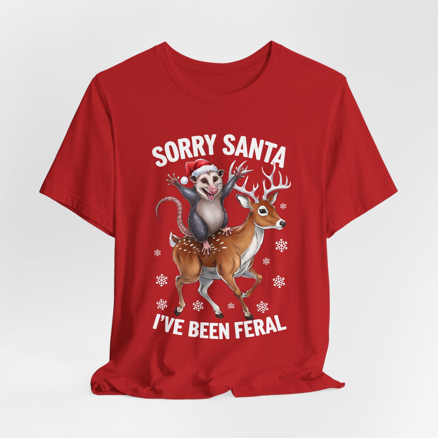 Sorry Santa I've Been Feral Opossum Shirt