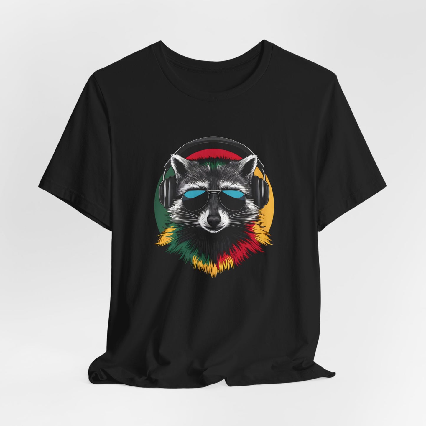 Rasta Reggae Raccoon Music Shirt