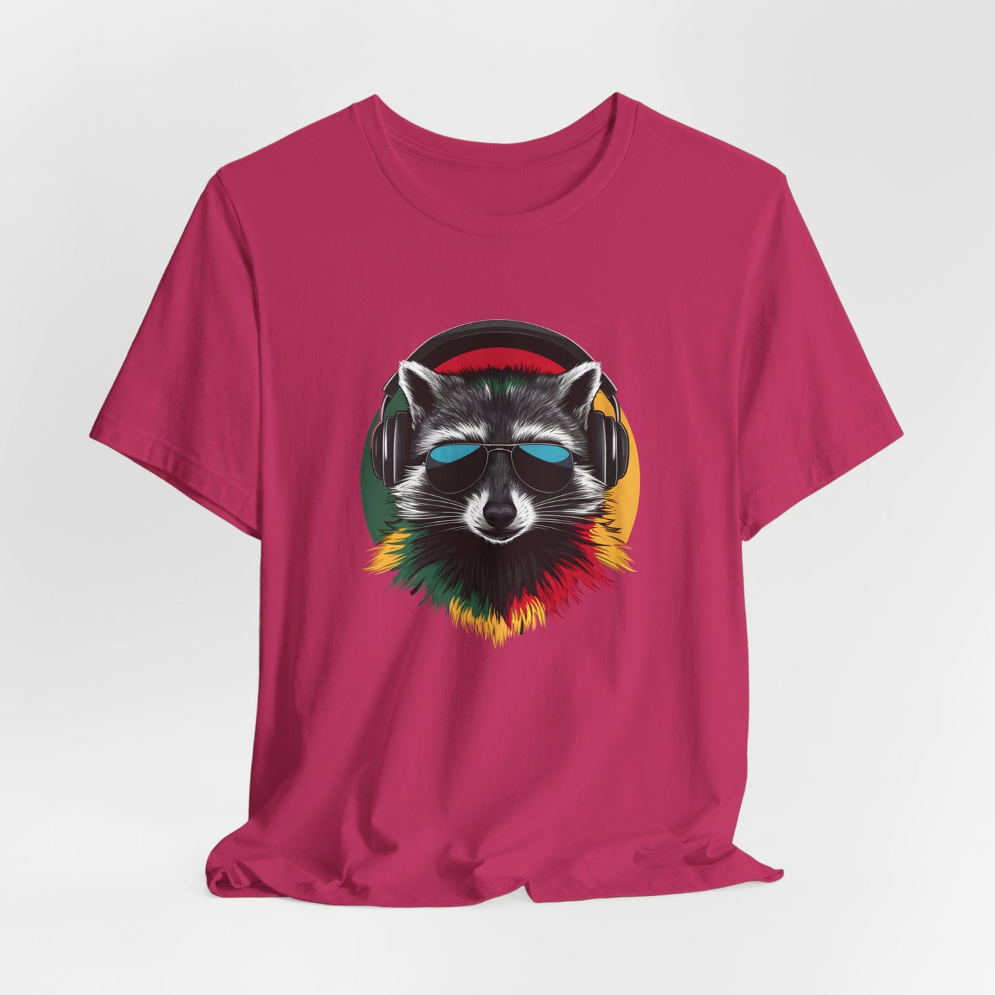 Rasta Reggae Raccoon Music Shirt