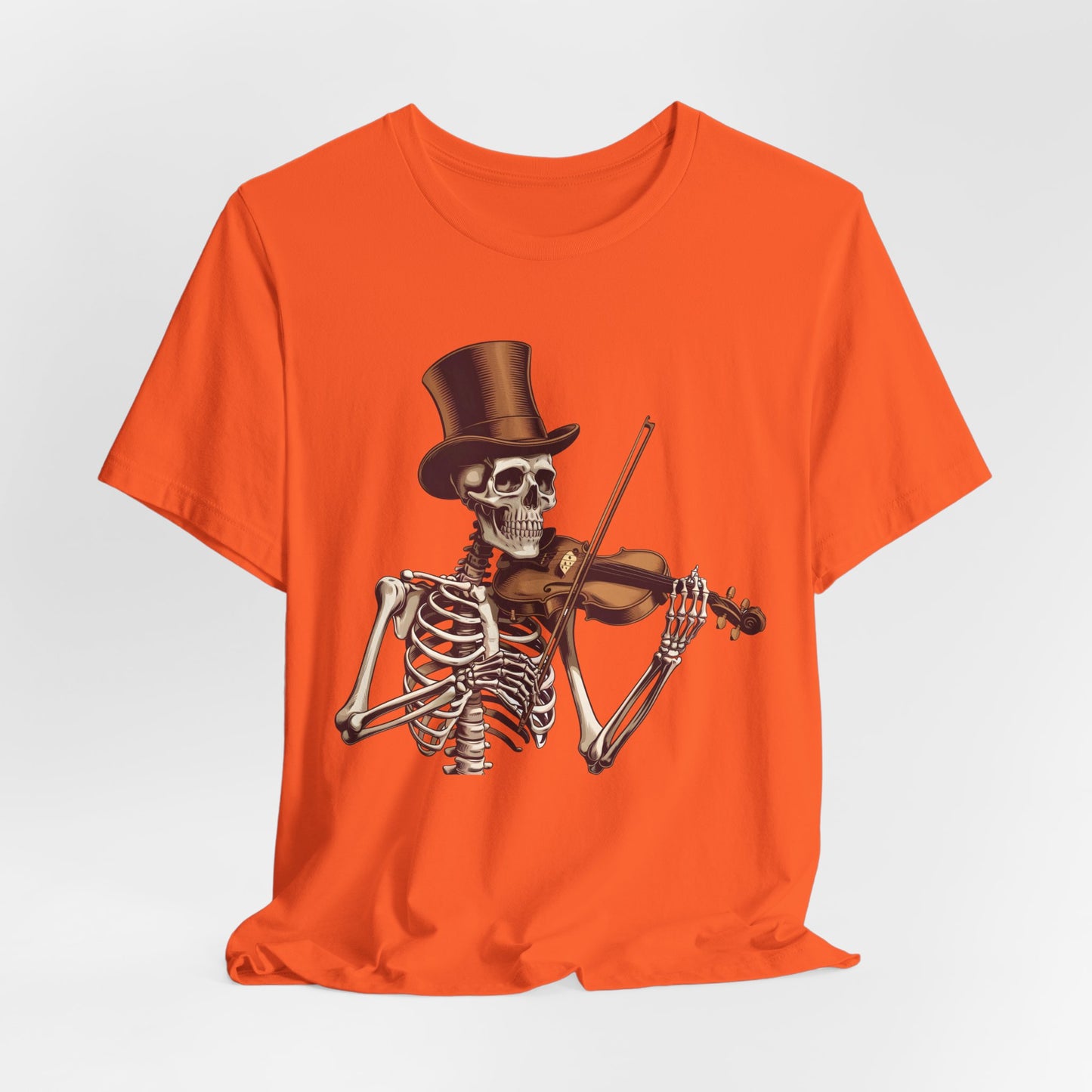 Skeleton Playing Violin Halloween Shirt