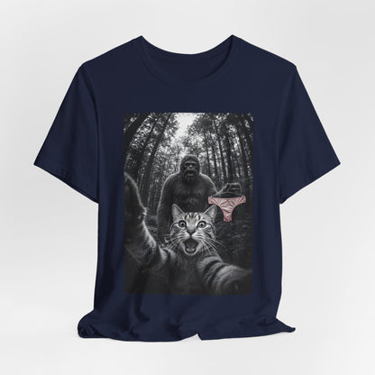 Funny Cat & Big Foot Shirt