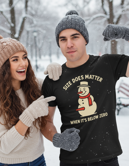 Size Does Matter Snowman Shirt