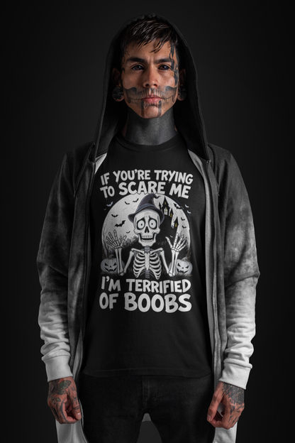 Terrified of Boobs Halloween Shirt