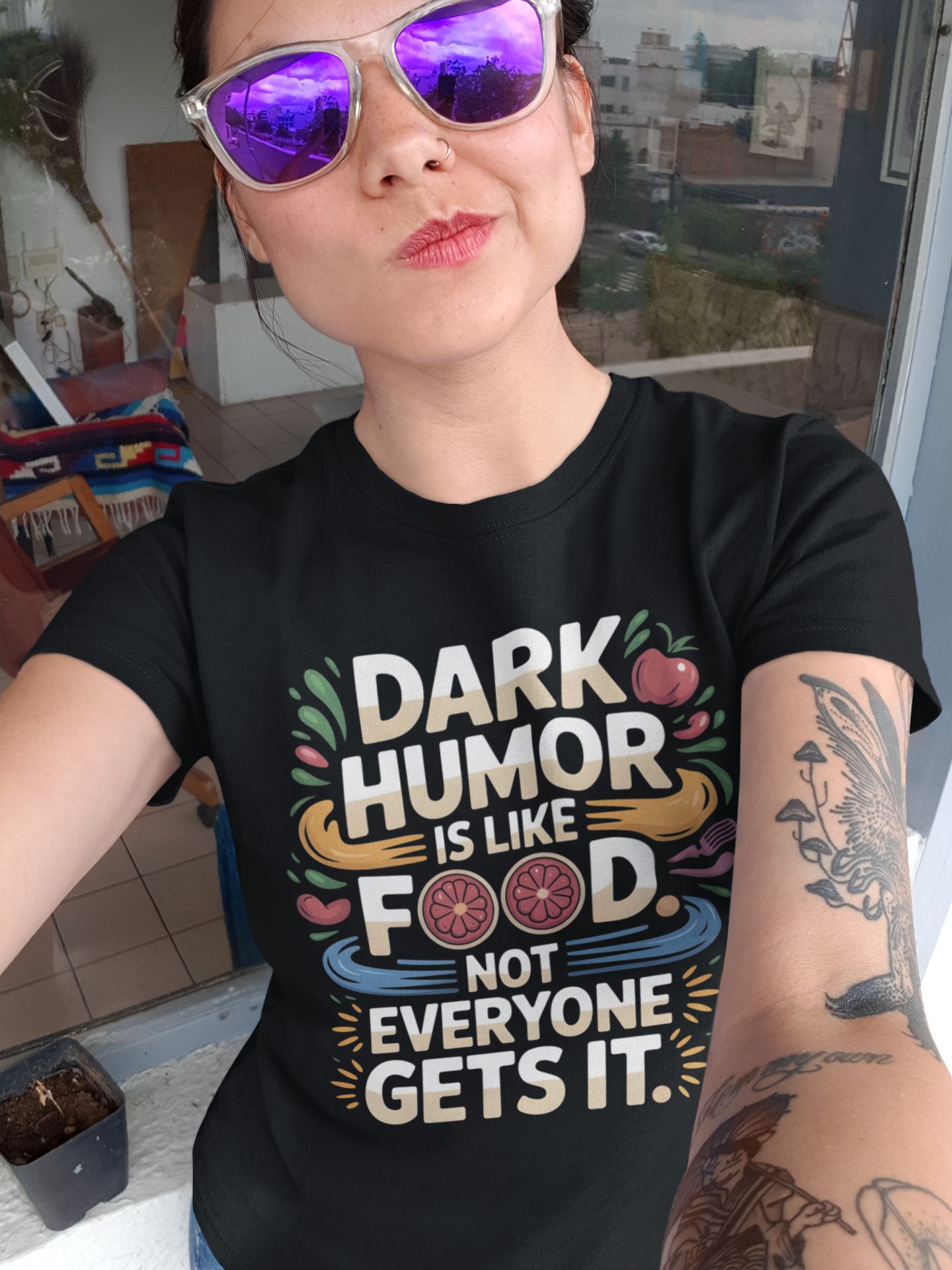 Dark Humor Is Like Food Shirt