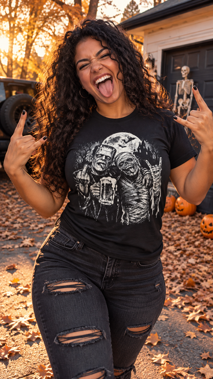 Drunk Frankenstein Mummy Shirt
