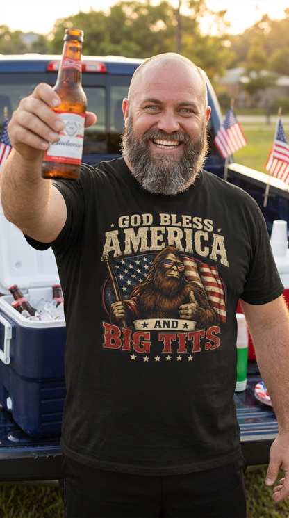 God Bless America and Big Tits Shirt