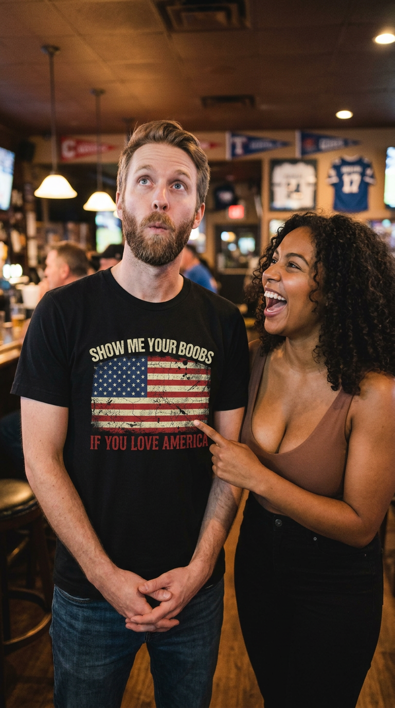 Show Me Your Boobs If You Love America Shirt