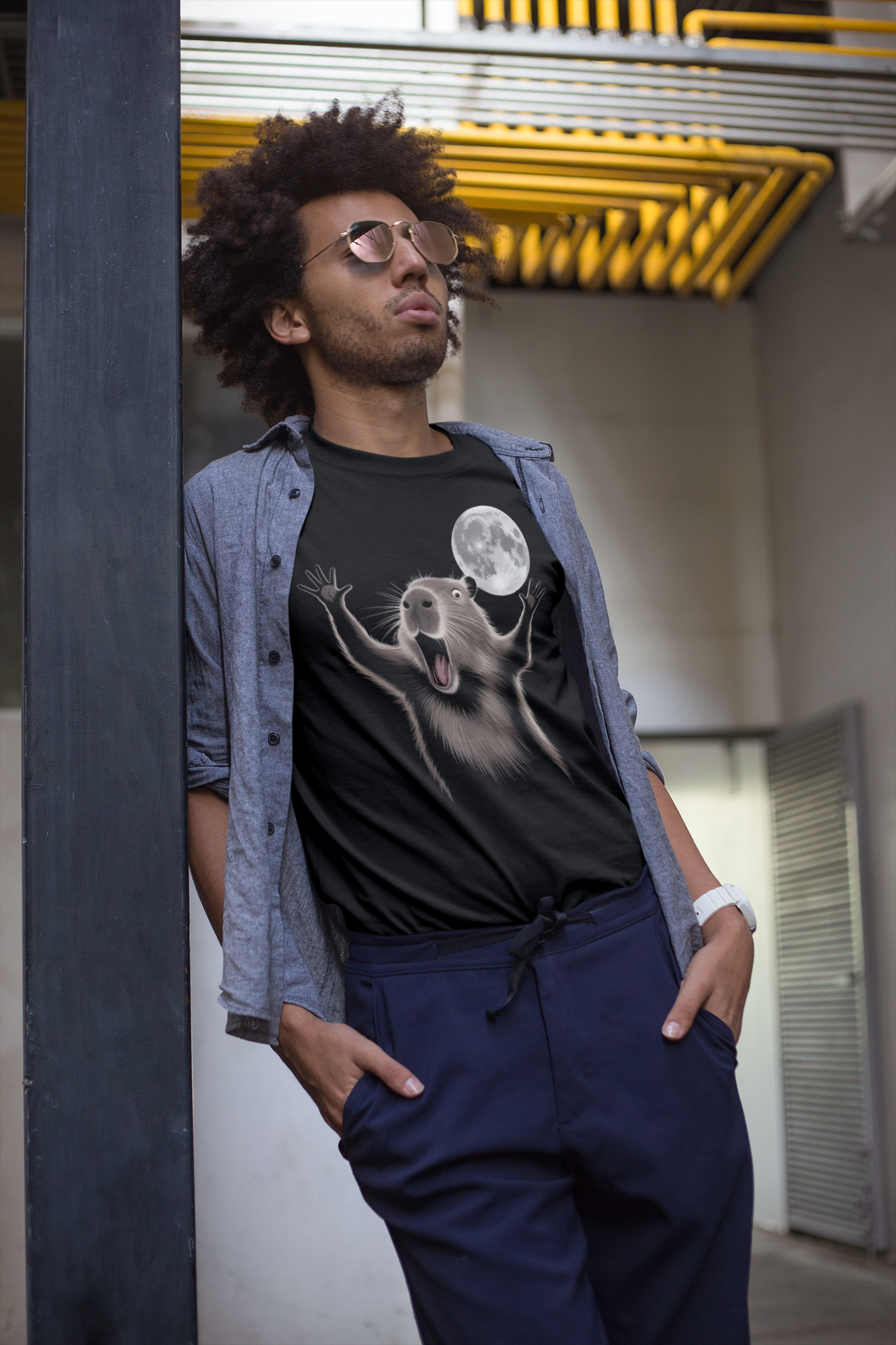Capybara Moon Shirt