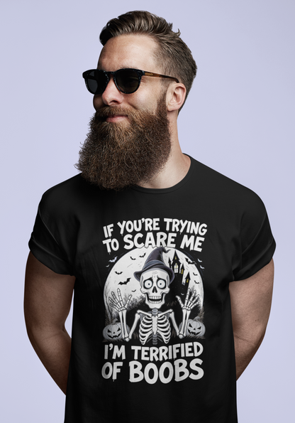 Terrified of Boobs Halloween Shirt