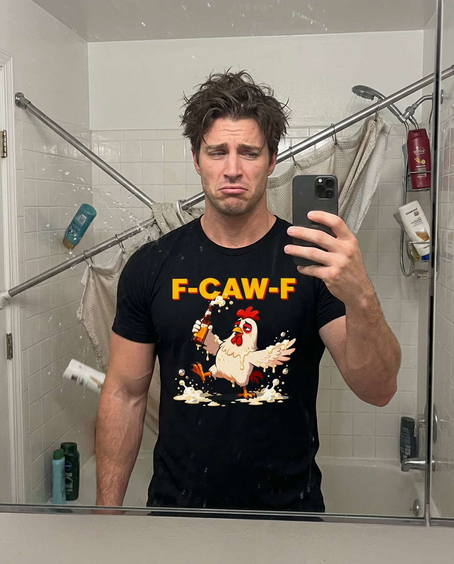 F-CAW-F Drunk Rooster Shirt
