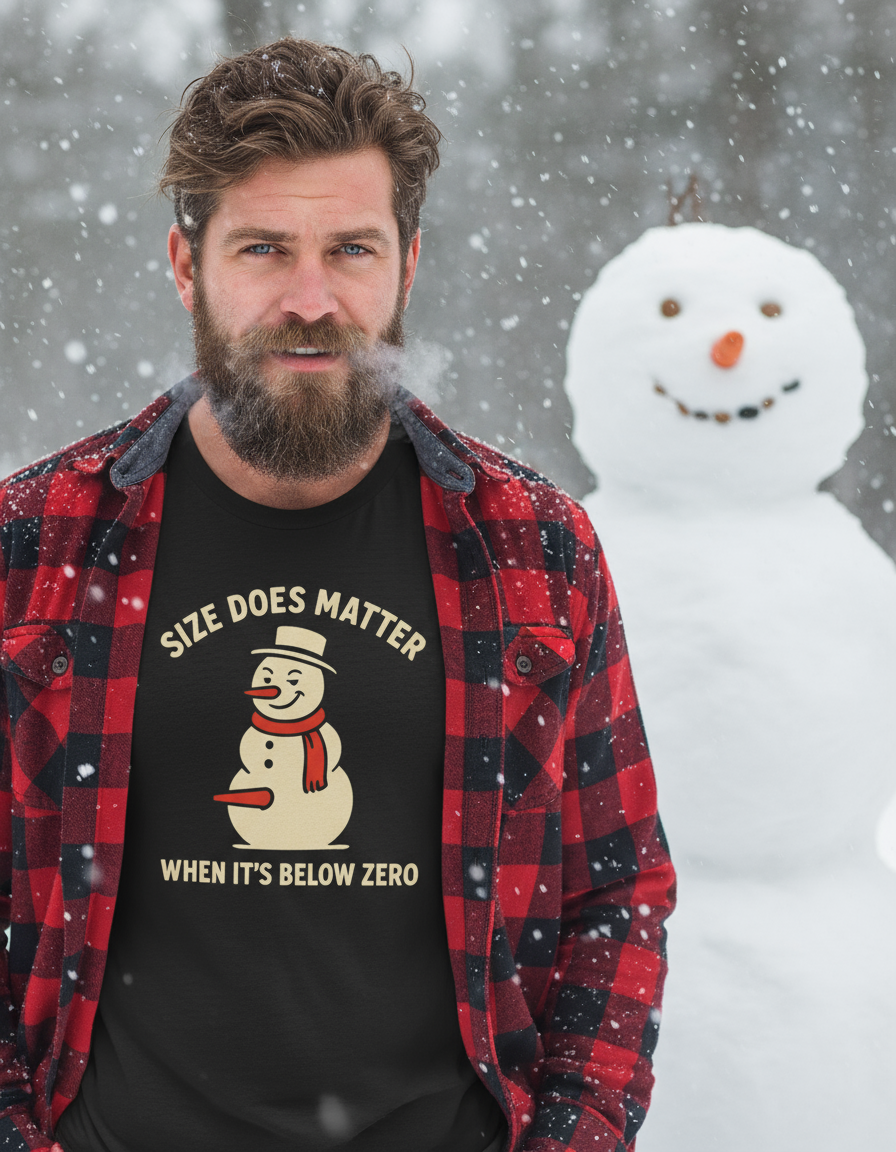 Size Does Matter Snowman Shirt