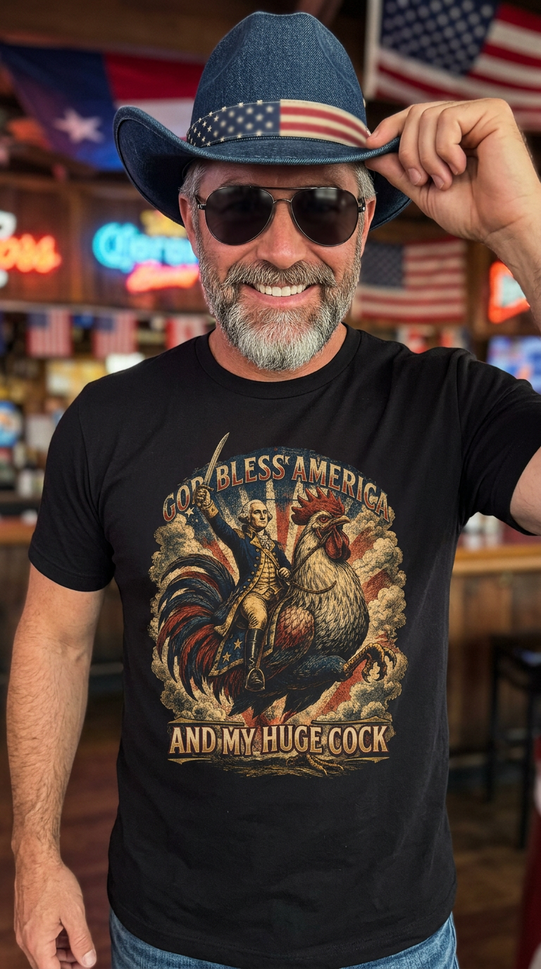 God Bless America And My Huge Cock Shirt