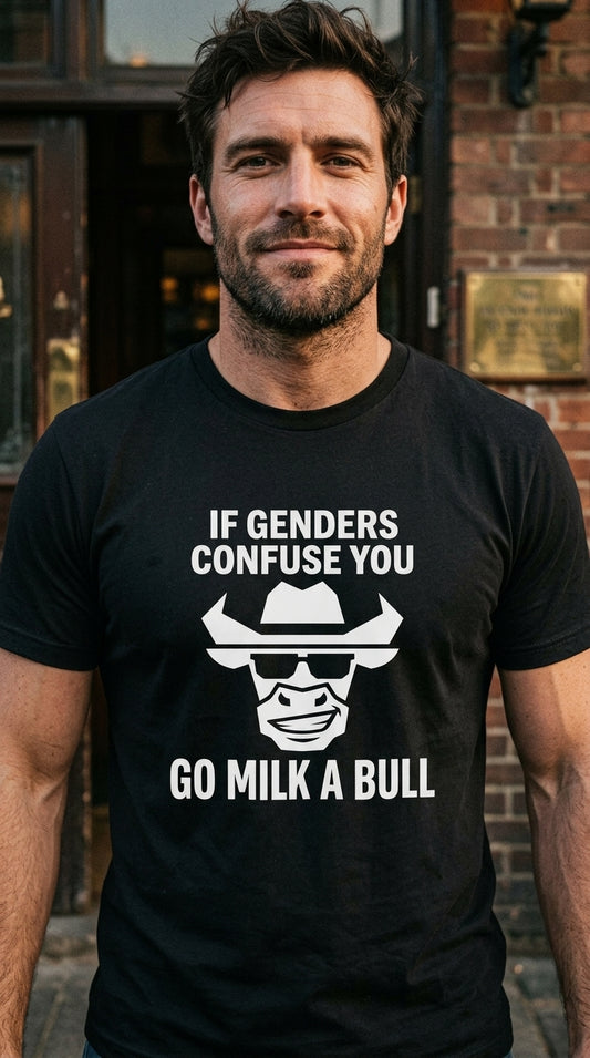 If Genders Confuse You Go Milk a Bull Shirt