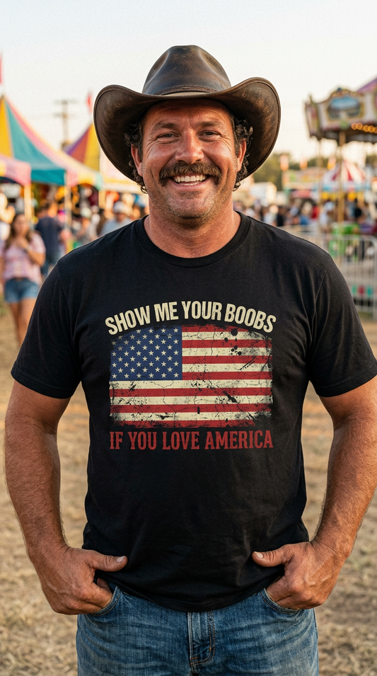 Show Me Your Boobs If You Love America Shirt